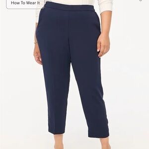 J. Crew Factory Jamie Pull On Pants Navy Blue Plus Size 20 K2